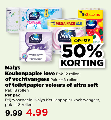 Nalys   keukenpapier, toiletpapier folder aanbieding bij  Plus - details