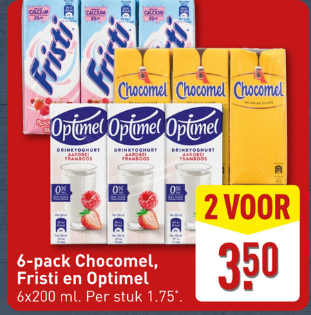 Optimel   drinkyoghurt, chocolademelk folder aanbieding bij  Aldi - details