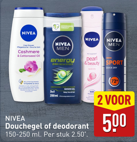 Nivea   deodorant, douchegel folder aanbieding bij  Aldi - details