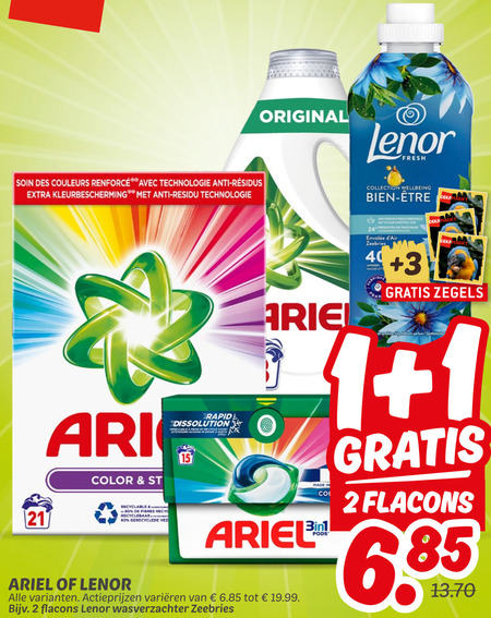 Lenor   wasverzachter, wasmiddel folder aanbieding bij  Dekamarkt - details
