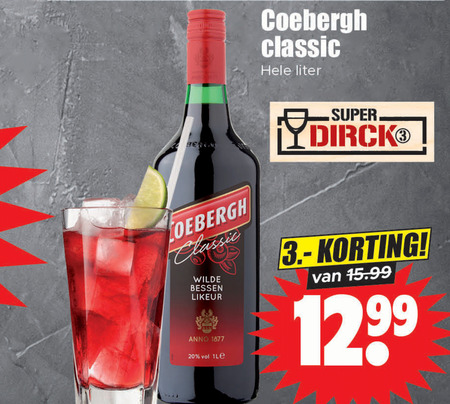 Coebergh   bessenjenever folder aanbieding bij  Dirk - details