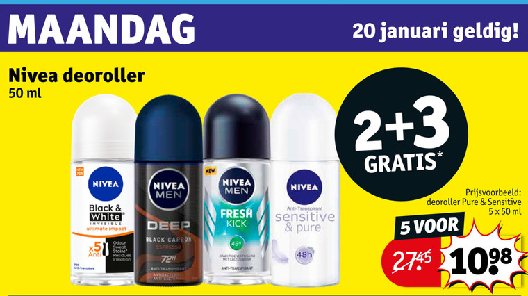 Nivea   deodorant folder aanbieding bij  Kruidvat - details