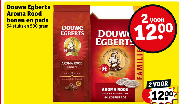 Douwe Egberts   koffiebonen, koffiepad folder aanbieding bij  Kruidvat - details