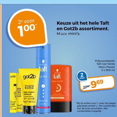 Got2B   hairspray, haargel folder aanbieding bij  Trekpleister - details