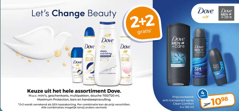 Dove   douchegel, deodorant folder aanbieding bij  Trekpleister - details