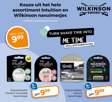 Wilkinson   scheermesjes folder aanbieding bij  Trekpleister - details