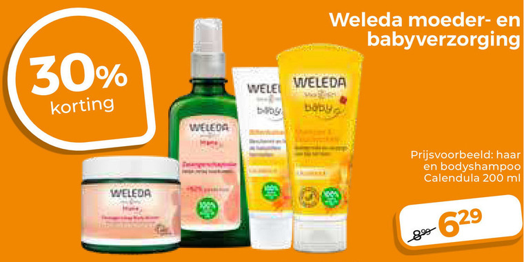 Weleda   babyverzorging folder aanbieding bij  Trekpleister - details