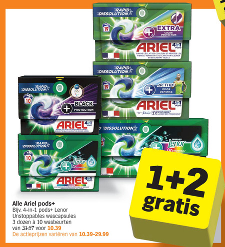 Ariel   wasmiddel folder aanbieding bij  Albert Heijn - details