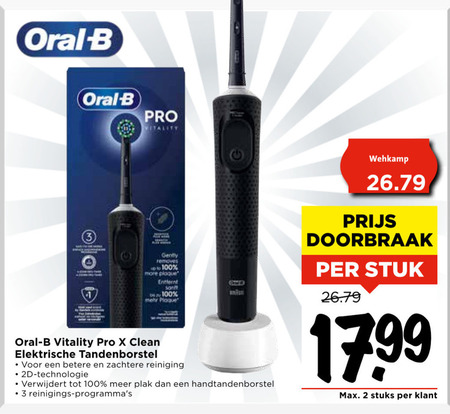 Braun Oral-B   electrische tandenborstel folder aanbieding bij  Vomar - details
