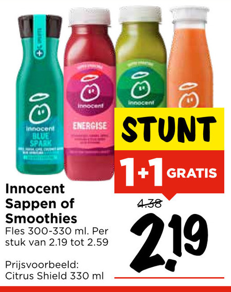 Innocent   vruchtensap, fruitsmoothie folder aanbieding bij  Vomar - details