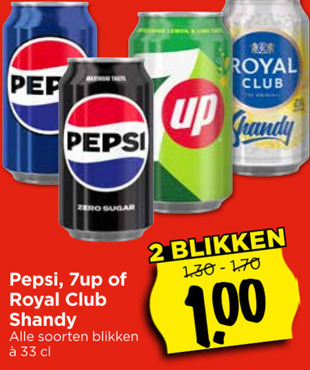 Pepsi   cola, frisdrank folder aanbieding bij  Vomar - details