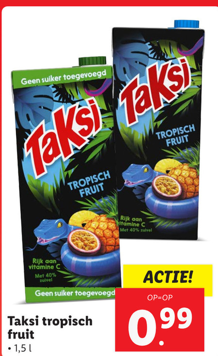 Taksi   fruitdrank folder aanbieding bij  Lidl - details