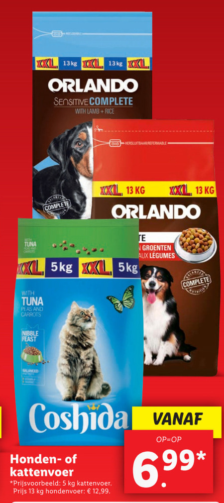 Orlando   kattenvoer, hondenvoer folder aanbieding bij  Lidl - details