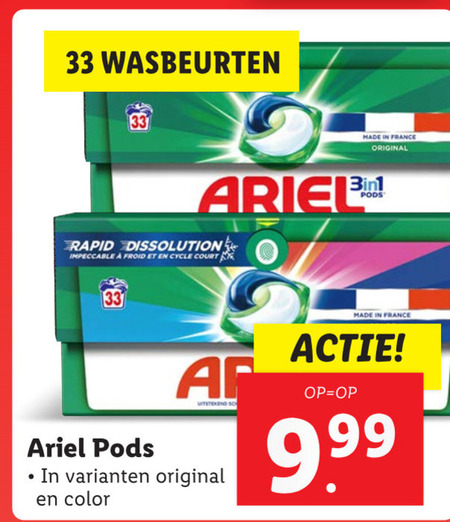 Ariel   wasmiddel folder aanbieding bij  Lidl - details