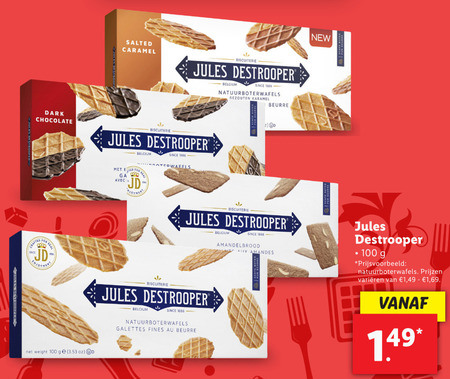 Jules Destrooper   wafels folder aanbieding bij  Lidl - details