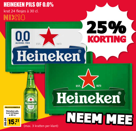 Heineken   krat bier folder aanbieding bij  MCD Supermarkt Basis - details
