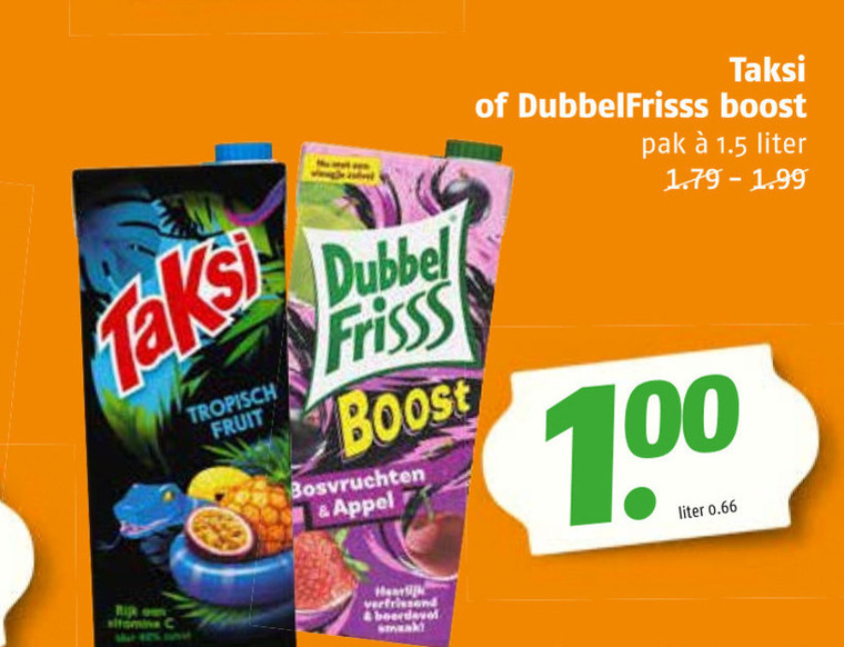 Taksi   fruitdrank folder aanbieding bij  Poiesz - details