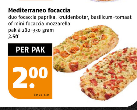 Mediterraneo   focaccia folder aanbieding bij  Poiesz - details