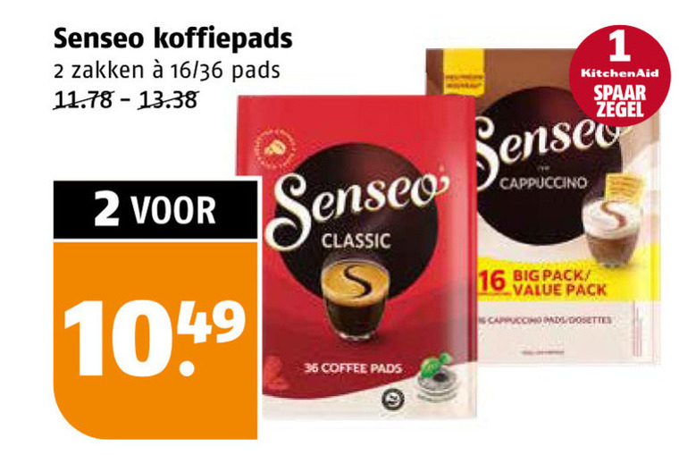 Douwe Egberts Senseo   koffiepad folder aanbieding bij  Poiesz - details