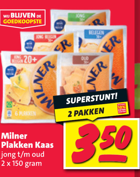 Milner   kaasplakken folder aanbieding bij  Nettorama - details