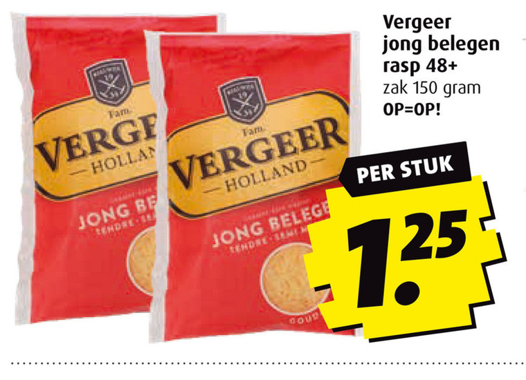 Vergeer   geraspte kaas folder aanbieding bij  Boni - details
