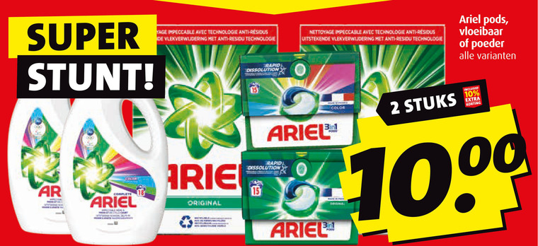 Ariel   wasmiddel folder aanbieding bij  Boni - details