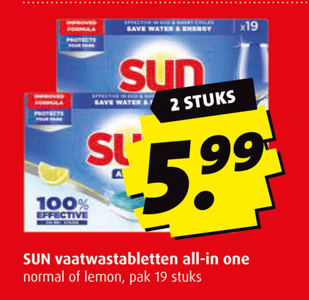 Sun   vaatwasmiddel folder aanbieding bij  Boni - details