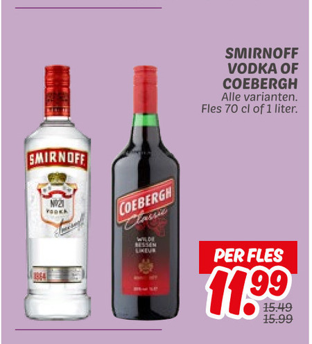 Coebergh   bessenjenever, wodka folder aanbieding bij  Dekamarkt - details