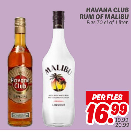 Havana Club   likeur, rum folder aanbieding bij  Dekamarkt - details