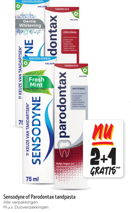 Sensodyne   tandpasta folder aanbieding bij  Jumbo - details