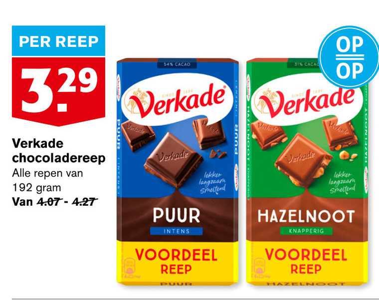 Verkade   chocolade folder aanbieding bij  Hoogvliet - details