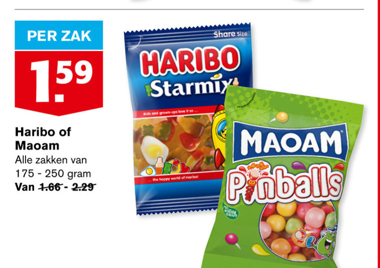 Haribo   snoep folder aanbieding bij  Hoogvliet - details