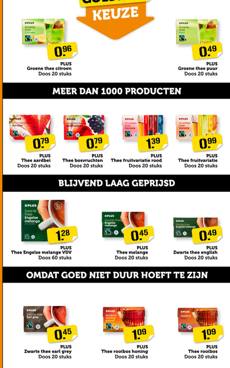 Plus Huismerk   thee folder aanbieding bij  Coop - details