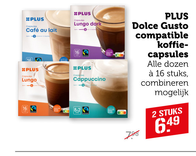 Plus Huismerk   dolce gusto capsules folder aanbieding bij  Coop - details