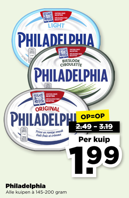 Philadelphia   zuivelspread folder aanbieding bij  Plus - details