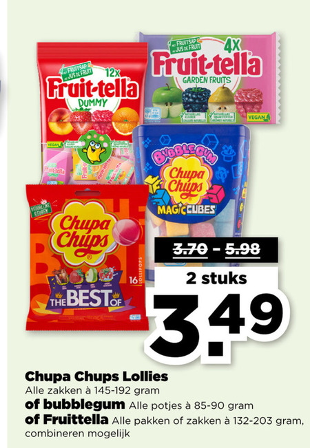 Chupa Chups   snoep, lollie folder aanbieding bij  Plus - details