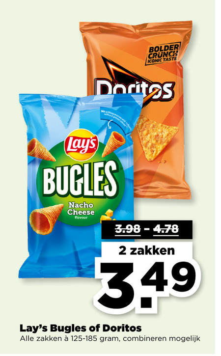 Lays   chips, zoutje folder aanbieding bij  Plus - details