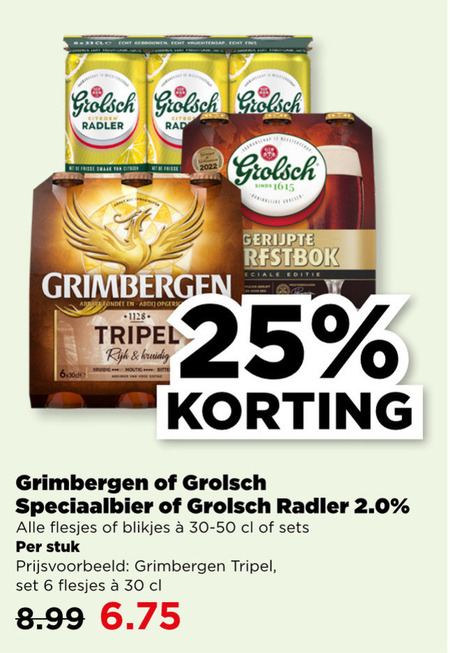 Grimbergen   speciaalbier folder aanbieding bij  Plus - details