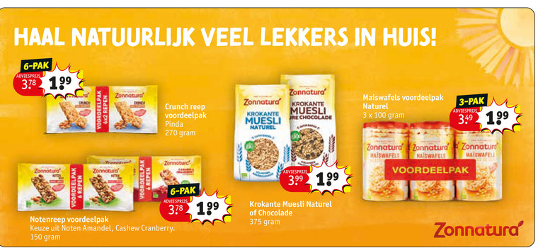 Zonnatura   mueslireep folder aanbieding bij  Kruidvat - details