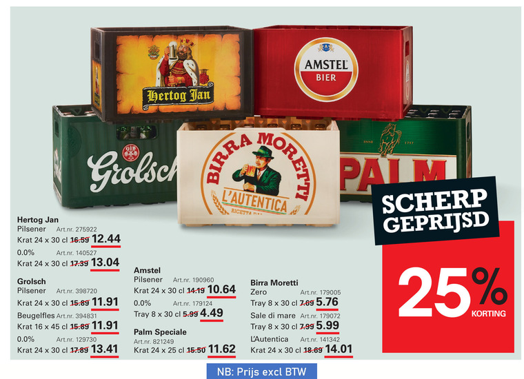 Grolsch   krat bier folder aanbieding bij  Sligro - details