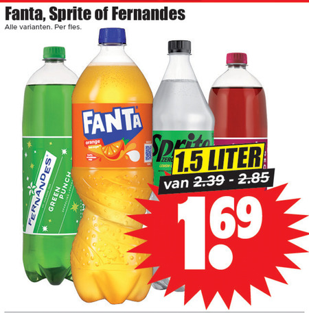Fernandes   frisdrank folder aanbieding bij  Dirk - details