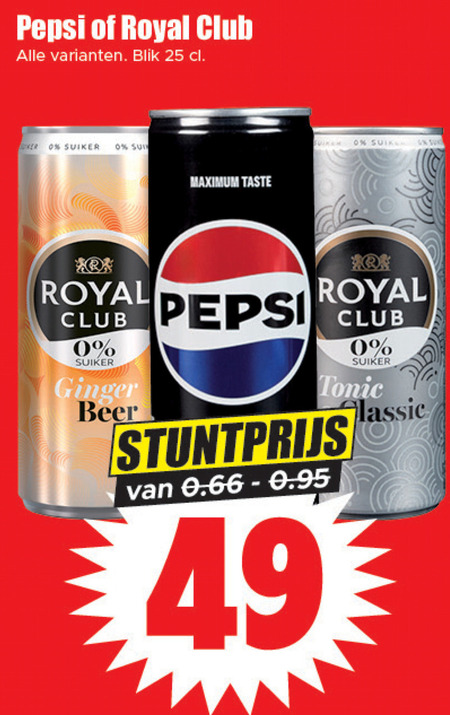 Royal Club   cola, frisdrank folder aanbieding bij  Dirk - details
