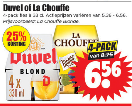 Duvel   speciaalbier folder aanbieding bij  Dirk - details