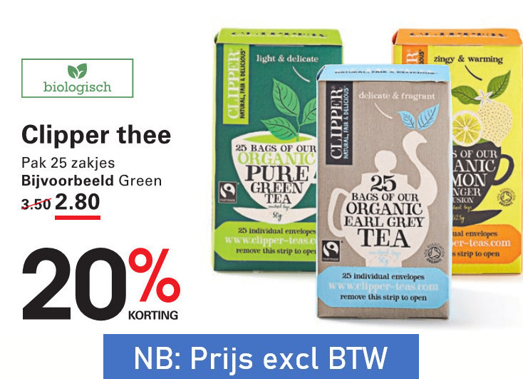 Clipper   thee folder aanbieding bij  Sligro - details