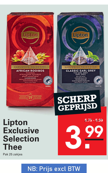 Lipton   thee folder aanbieding bij  Sligro - details
