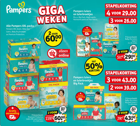Pampers   luierbroekjes, luiers folder aanbieding bij  Kruidvat - details