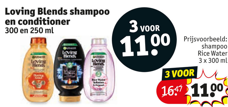 Garnier Loving Blends   conditioner, shampoo folder aanbieding bij  Kruidvat - details