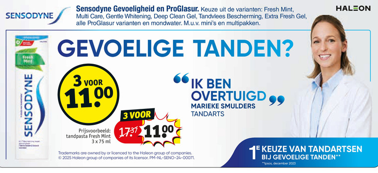 Sensodyne   tandpasta folder aanbieding bij  Kruidvat - details