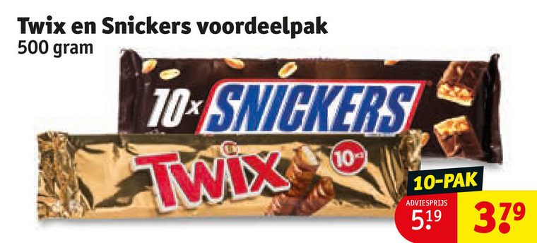 Twix   chocoladereep folder aanbieding bij  Kruidvat - details