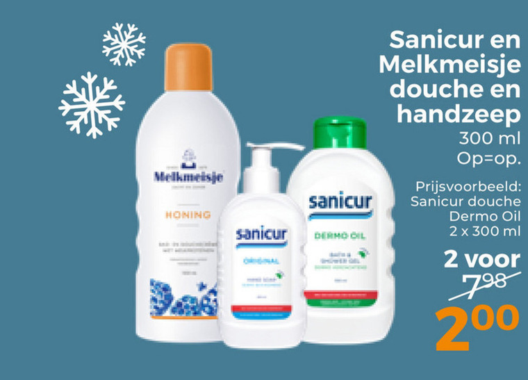 Sanicur   handzeep, douchegel folder aanbieding bij  Trekpleister - details